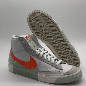 New Nike Blazer Mid '77 Pro Club Remastered White Safety Orange DQ7673-103 NWOB